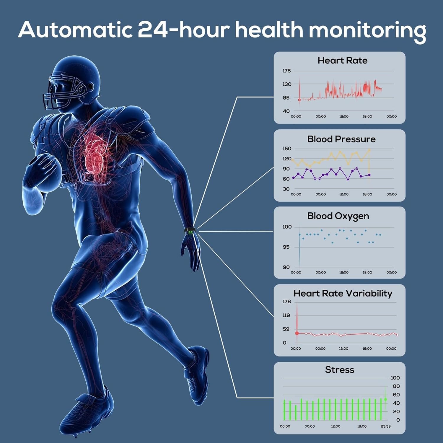 Unlock Fitness: Health Smart Bracelet with 120 Sport Modes! - Image 3