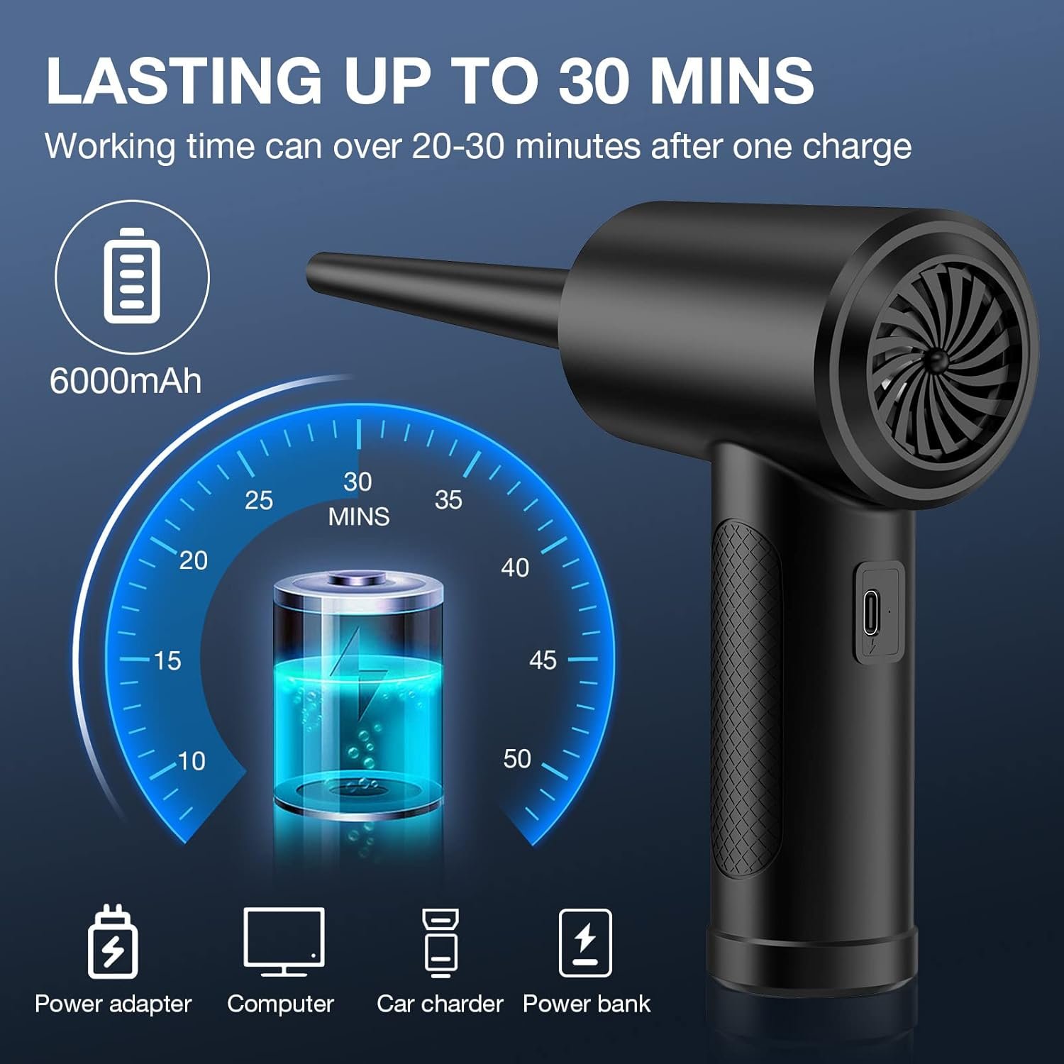 Powerful Cordless Air Duster: 51,000 RPM & Rechargeable! - Image 8