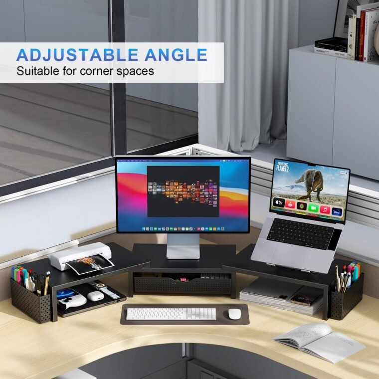 Maximize Space: Gianotter Dual Monitor Stand & Organizer - Image 6