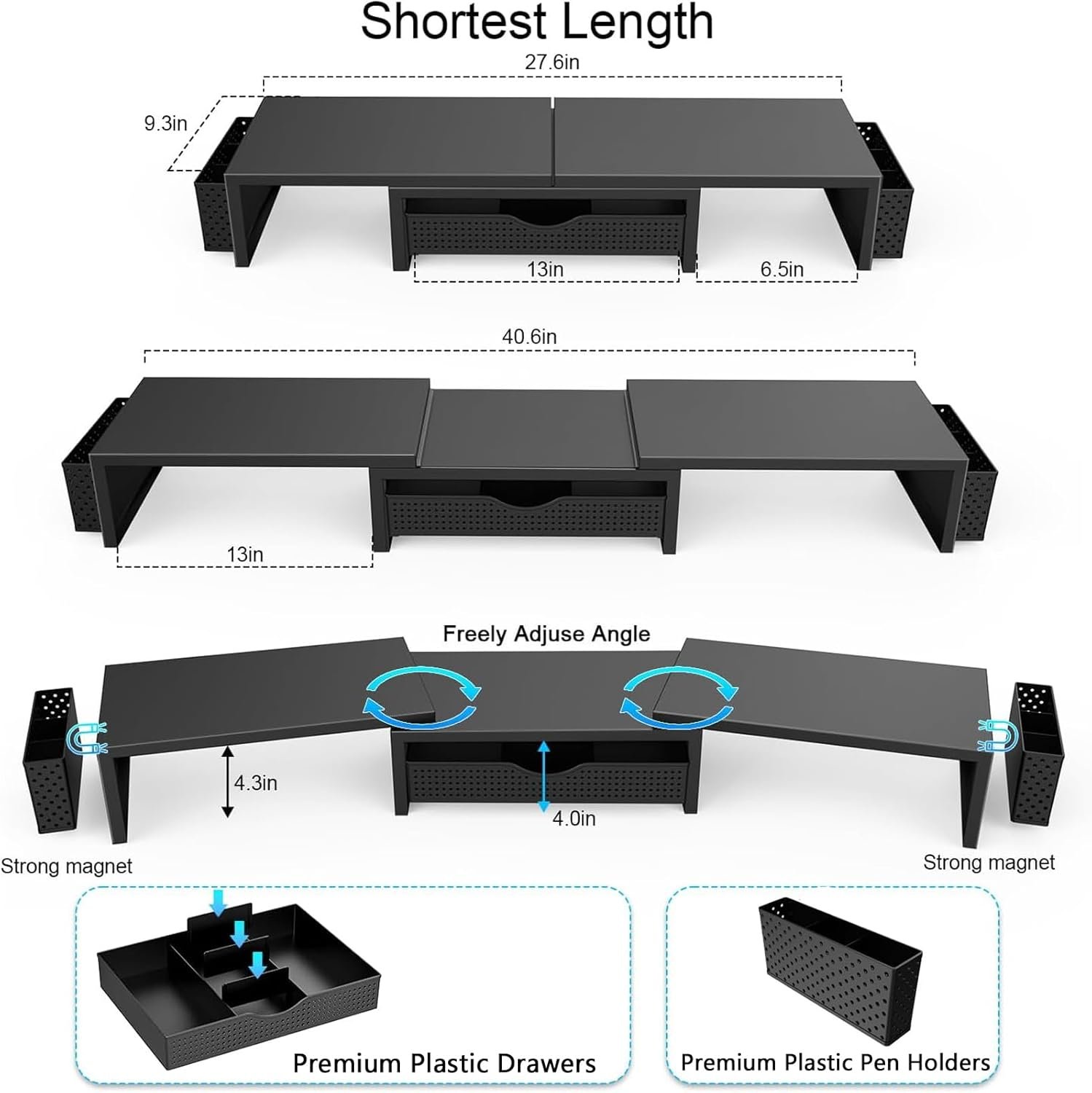 Maximize Space: Gianotter Dual Monitor Stand & Organizer - Image 7