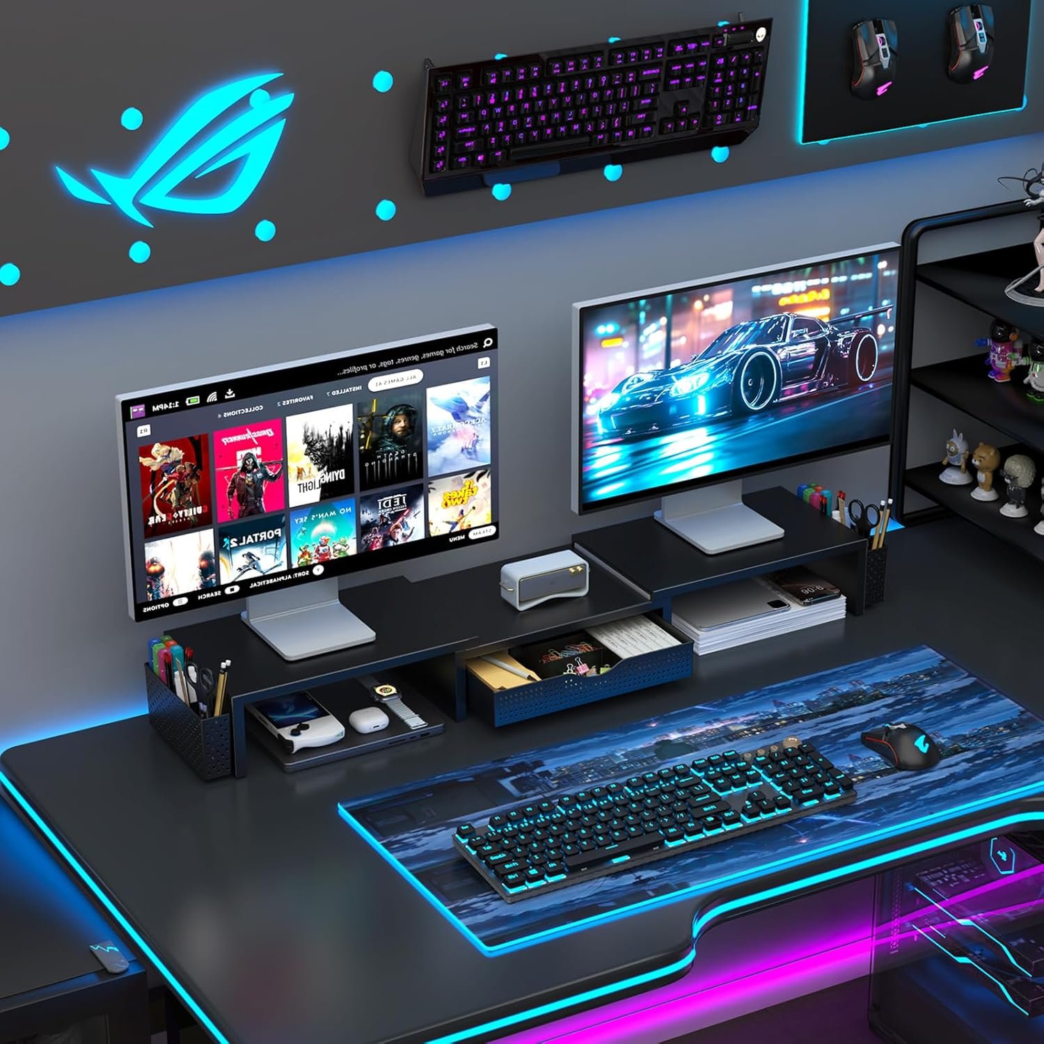 Maximize Space: Gianotter Dual Monitor Stand & Organizer - Image 8