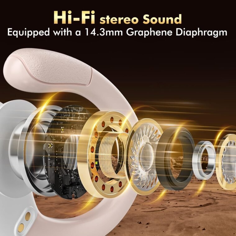 80Hrs Wireless Earbuds: Rose Gold Bluetooth for Active Lifestyles! - Image 4