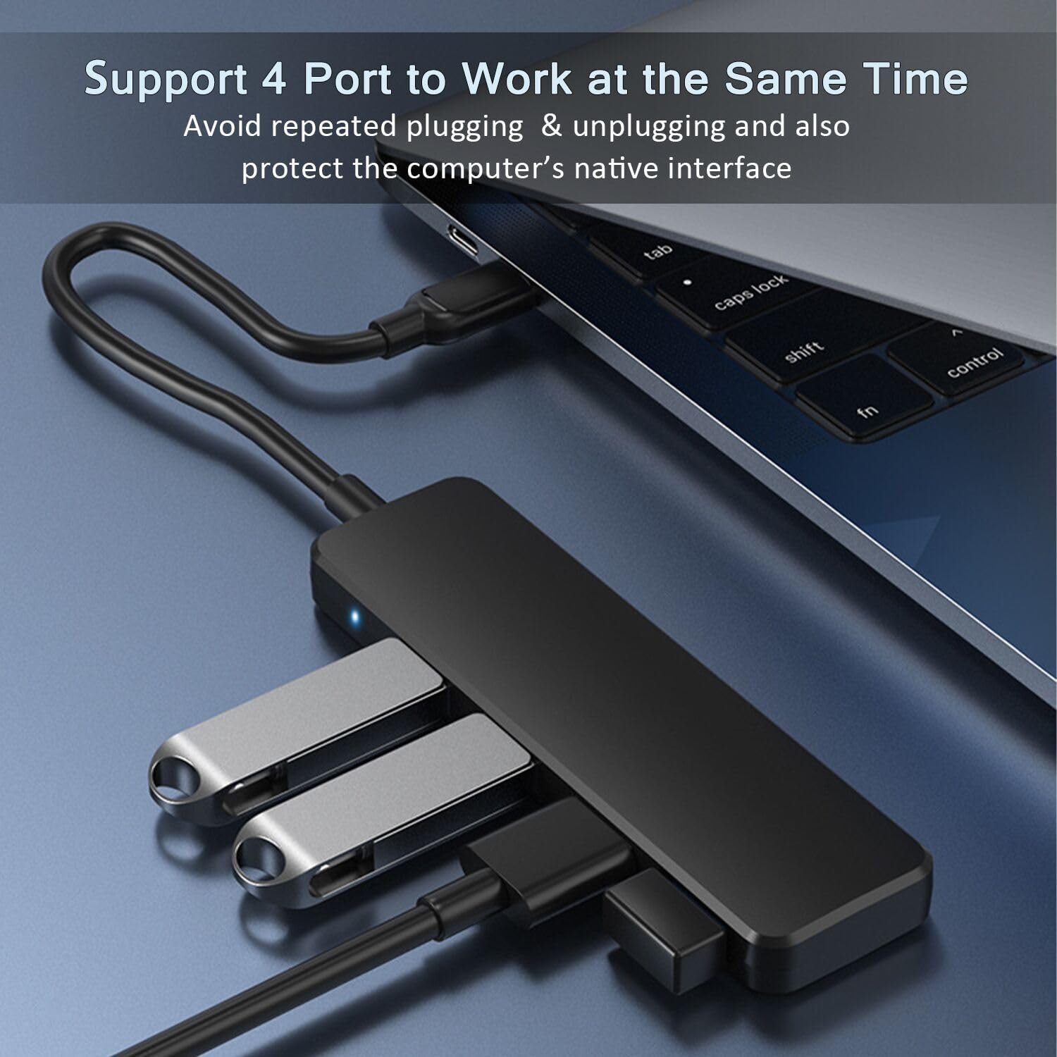VIENON 4-Port USB 3.0 Hub: Expand Your Connectivity Easily! - Image 3