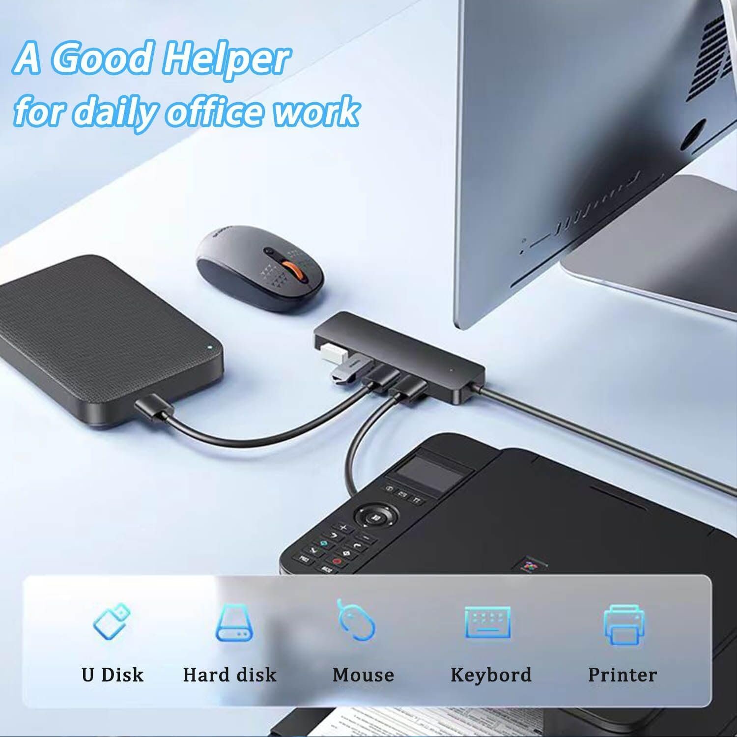 VIENON 4-Port USB 3.0 Hub: Expand Your Connectivity Easily! - Image 6
