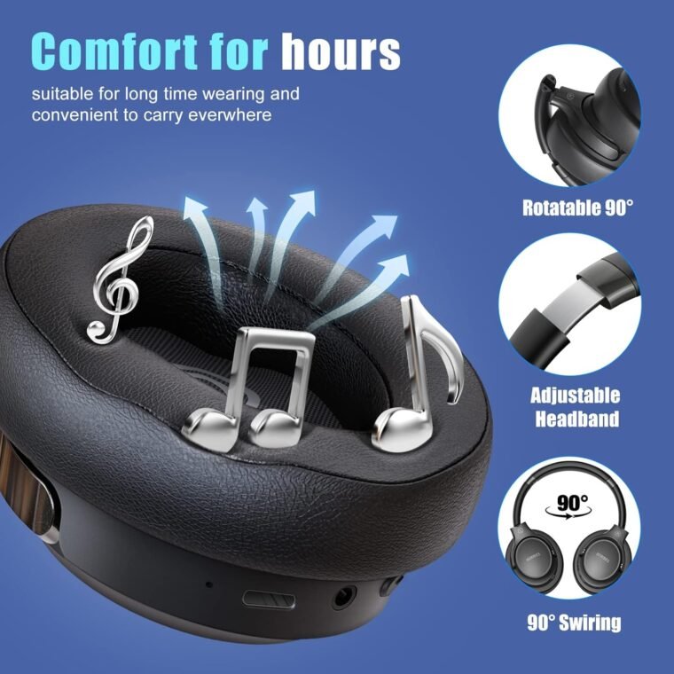 BERIBES Bluetooth Headphones: 65H Playtime & Deep Bass! - Image 5