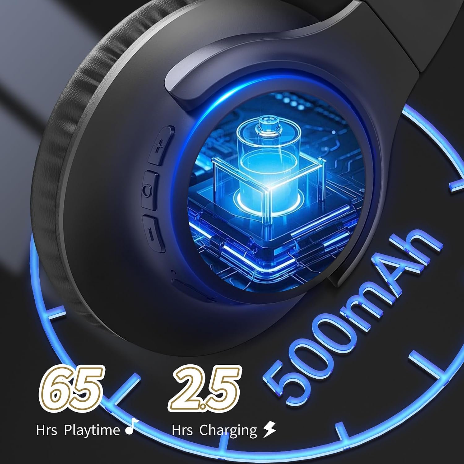 Unleash Sound: KVIDIO Bluetooth Headphones - 65H Playtime! - Image 4