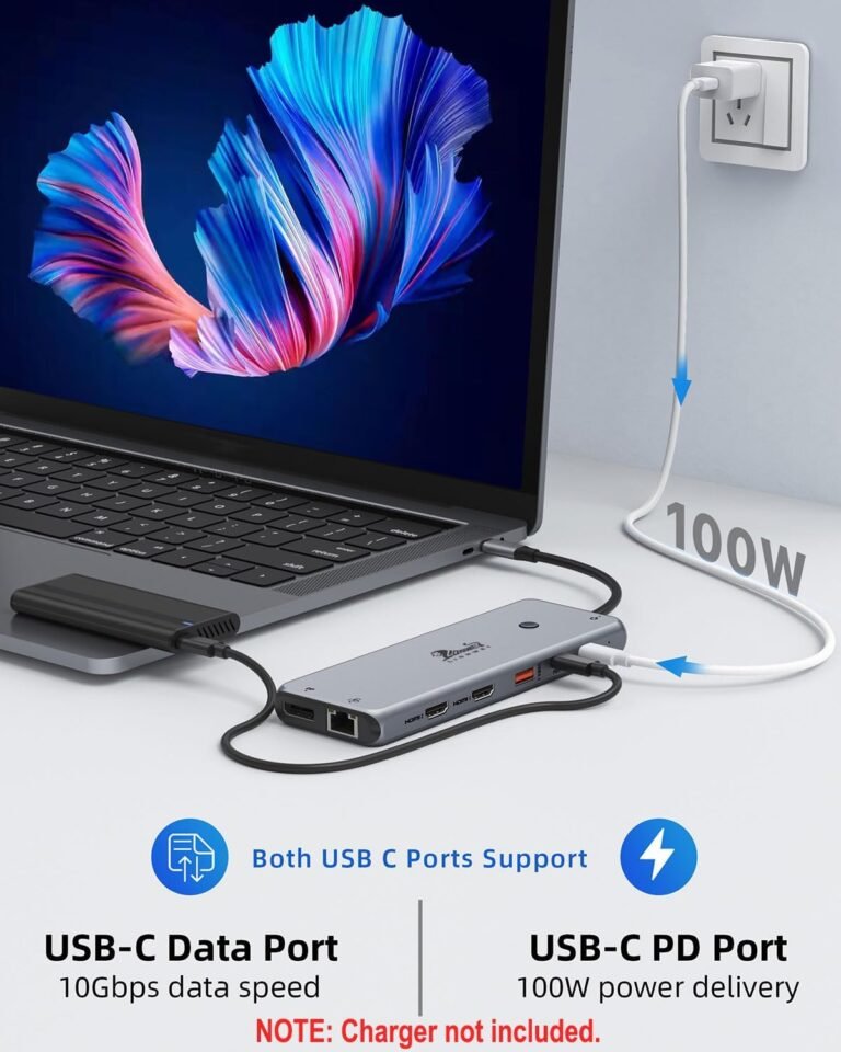 Ultimate 13-in-1 USB C Dock: Triple Display & 8 Ports! - Image 6