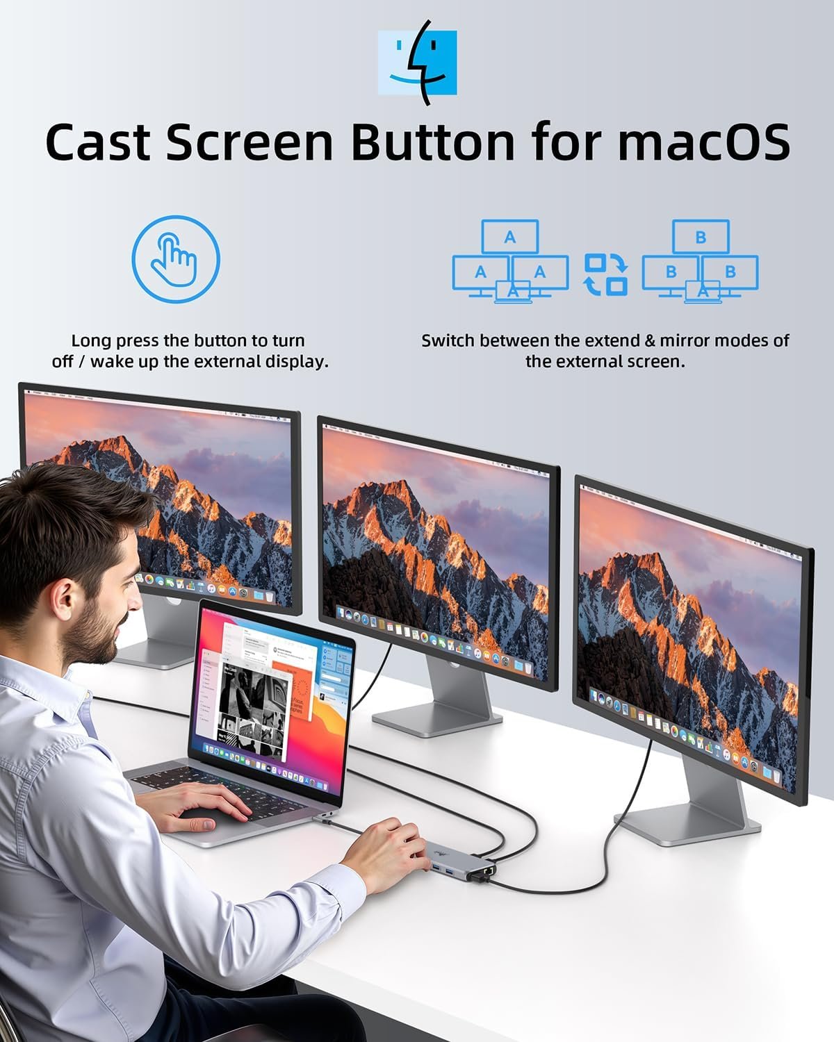Ultimate 13-in-1 USB C Dock: Triple Display & 8 Ports! - Image 10