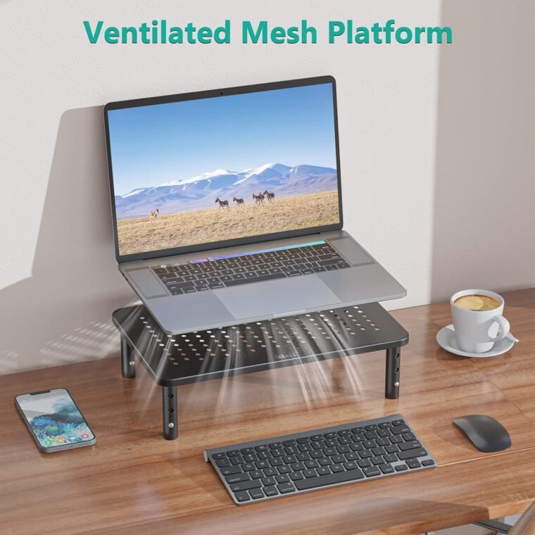 Upgrade Your Space: WALI Adjustable Monitor Stand & Storage - Image 4