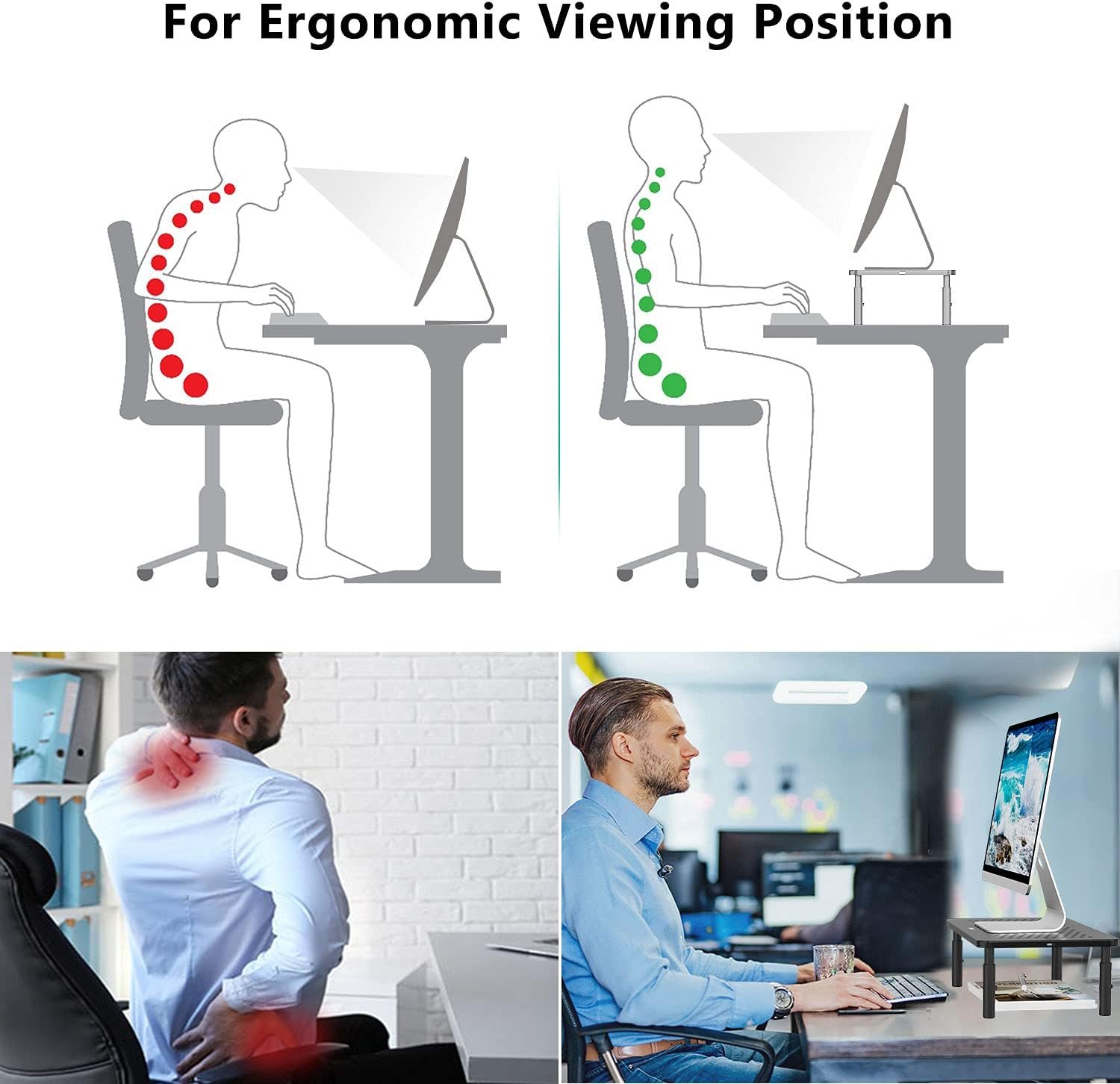 Upgrade Your Space: WALI Adjustable Monitor Stand & Storage - Image 6