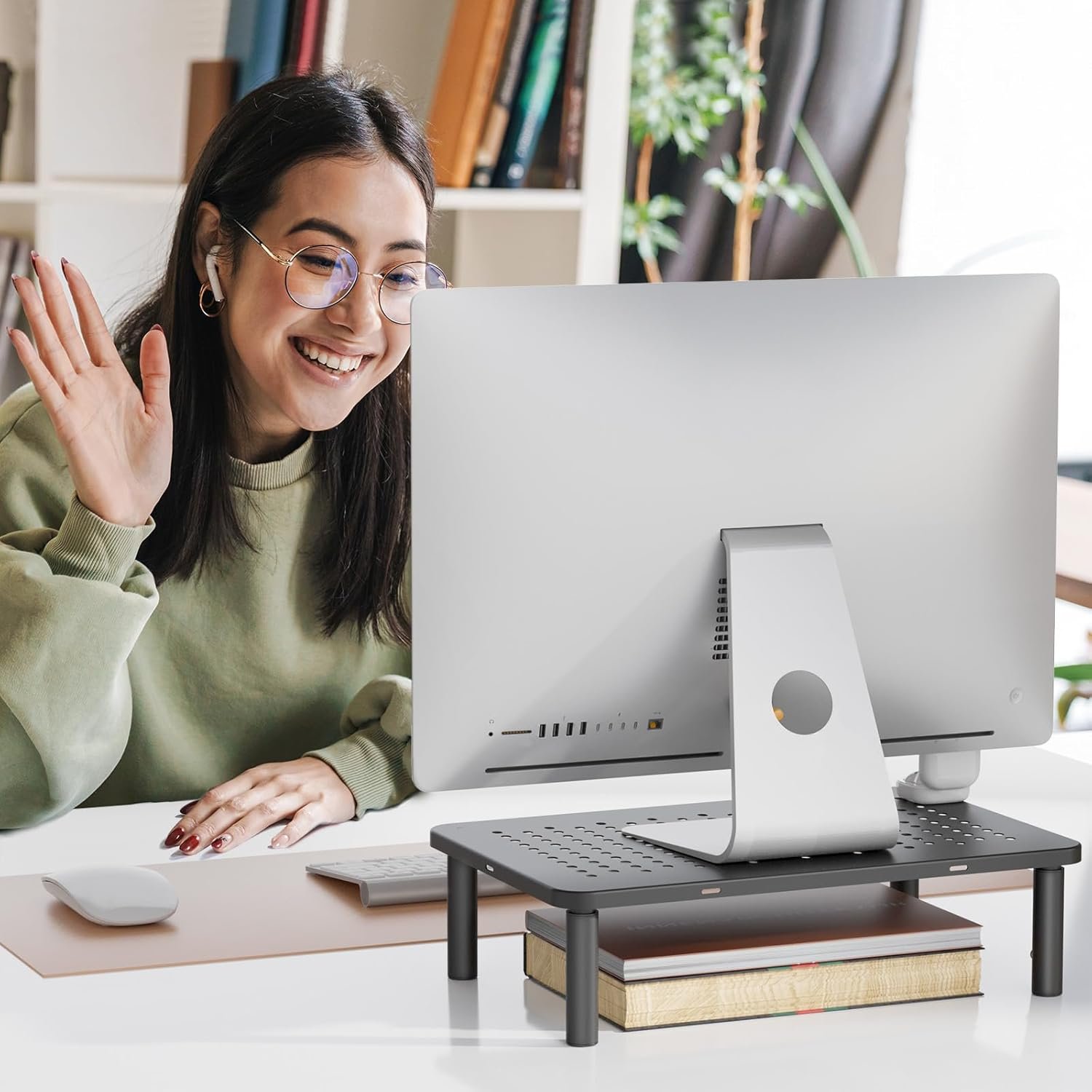 Upgrade Your Space: WALI Adjustable Monitor Stand & Storage - Image 9