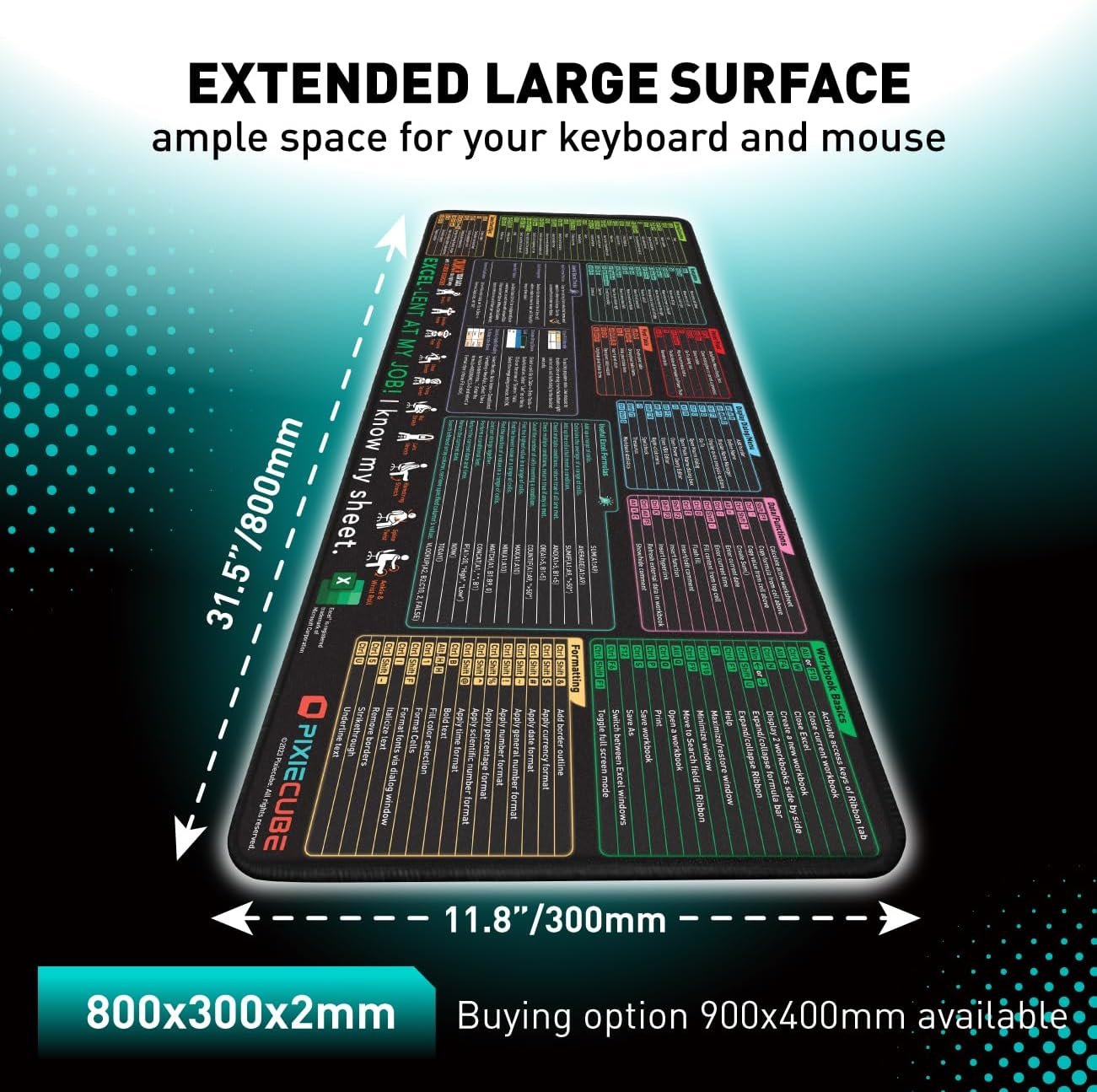 Ultimate XL Excel Shortcut Mouse Pad: Non-Slip Cheat Sheet! - Image 4
