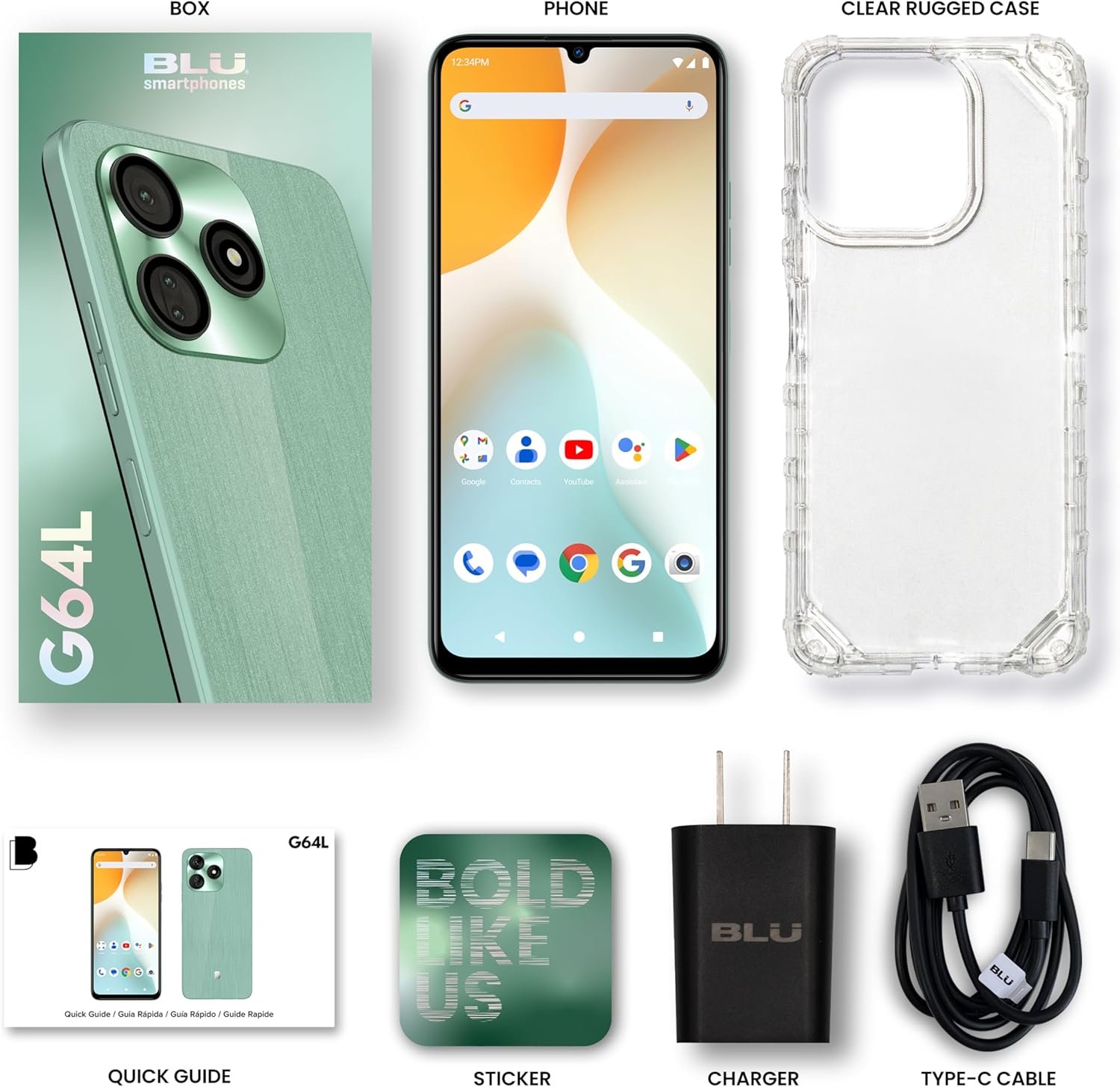 BLU G64L: 2025 Unlocked 6.8” HD+ | Triple 13MP | Green - Image 7