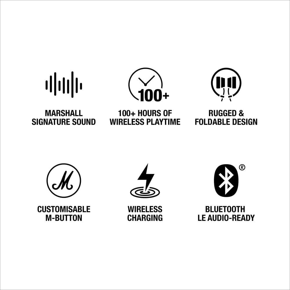 Marshall Major V: Ultimate Black Wireless Bluetooth Headphones - Image 13