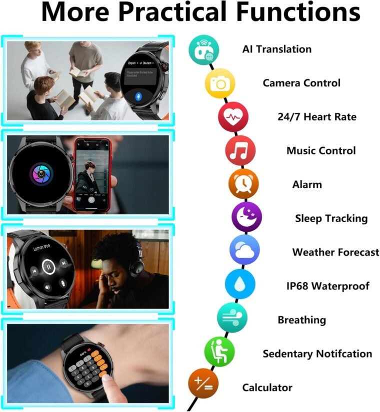 Smart Watches for Men: 1.46" Fitness Tracker with GPS & More! - Image 6