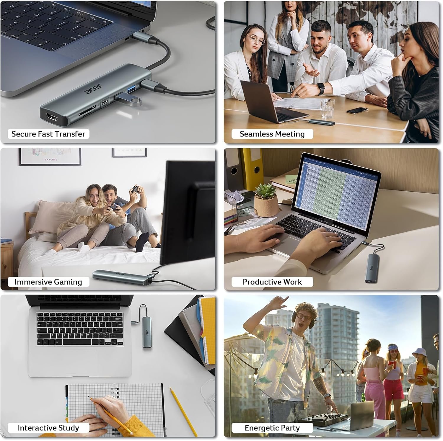 Unlock Connectivity: Acer USB C Hub 7-in-1 Adapter & Charger! - Image 10