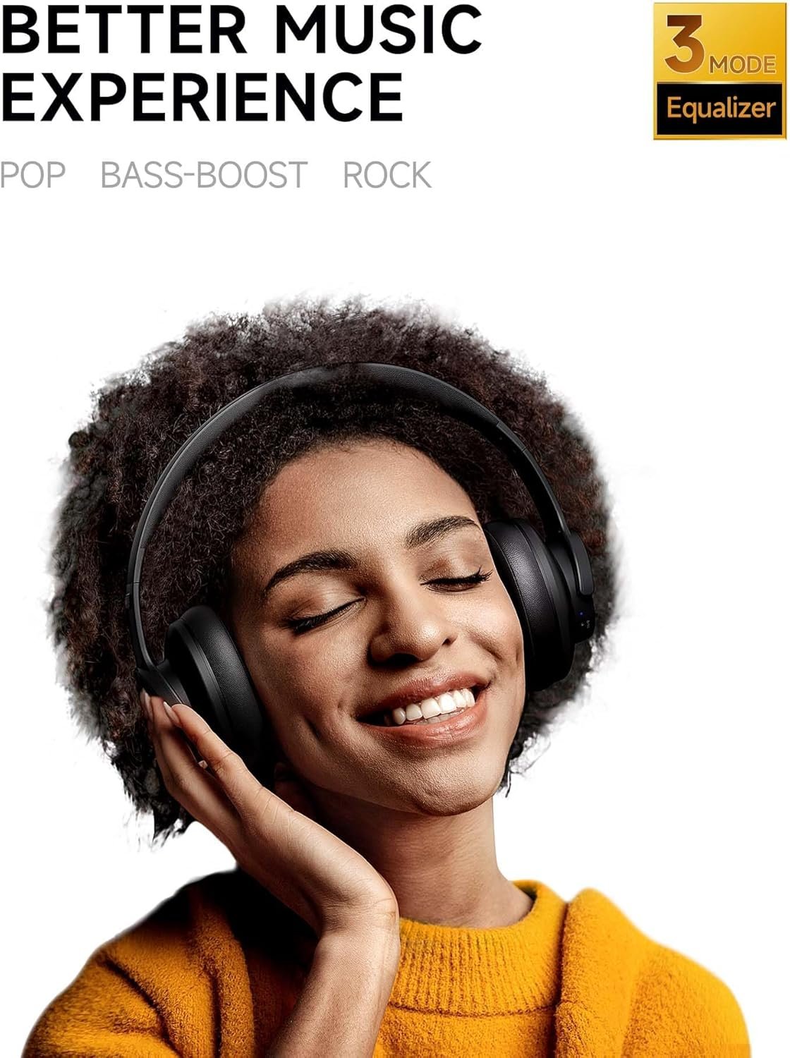 Picun B8 Bluetooth Headphones: 120H Playtime & EQ Modes! - Image 3