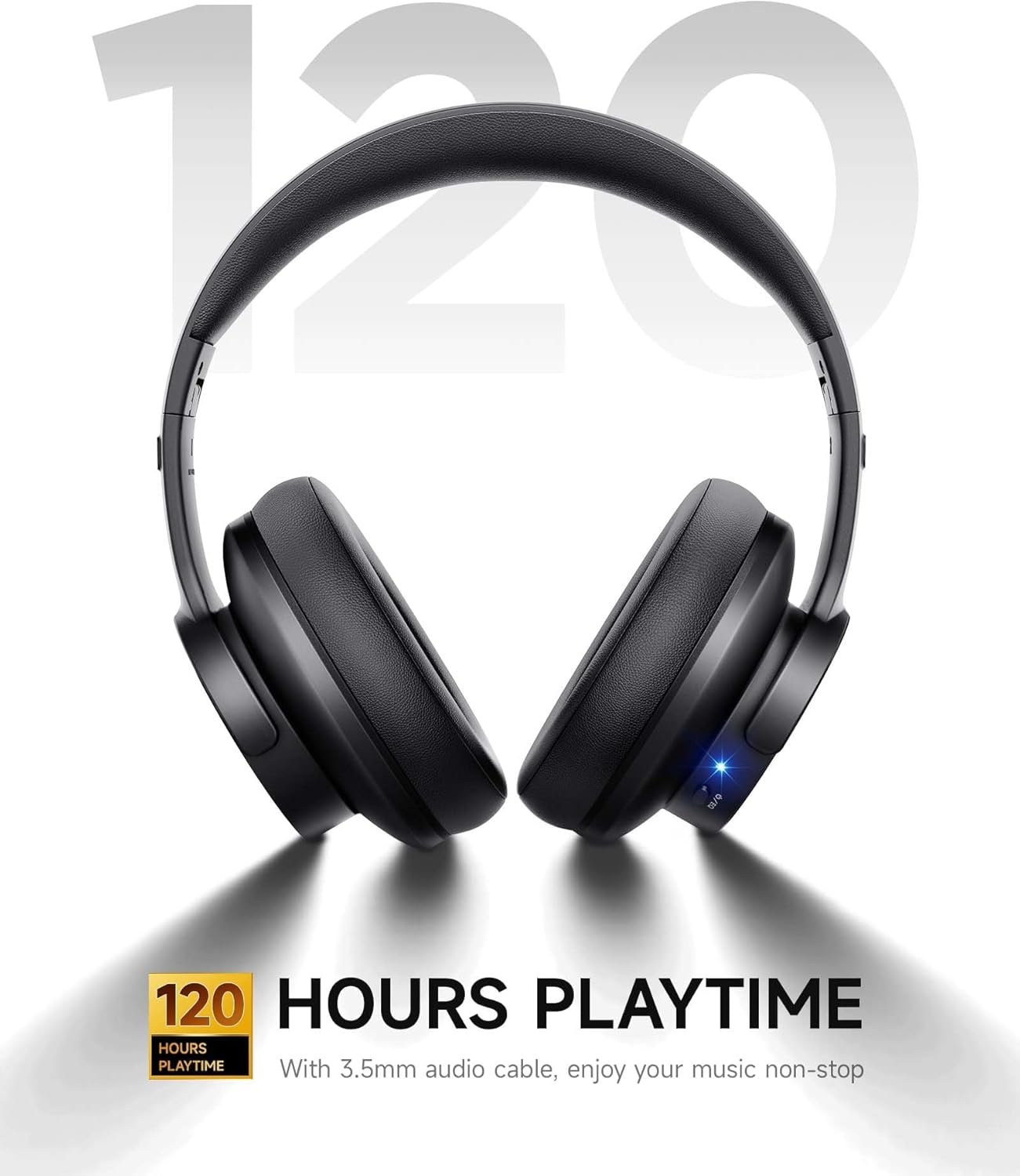 Picun B8 Bluetooth Headphones: 120H Playtime & EQ Modes! - Image 4