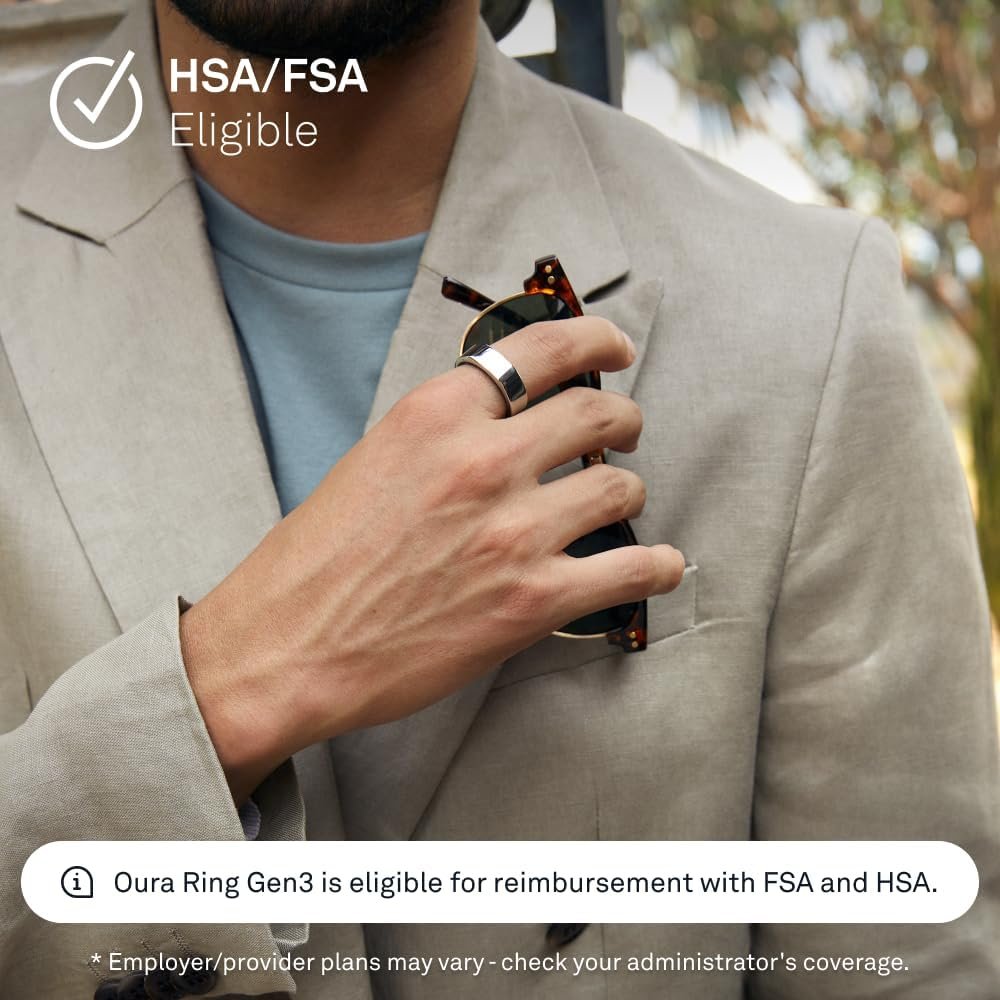 Oura Ring Gen3 Heritage: Smart Silver Size 11 Tracker! - Image 4