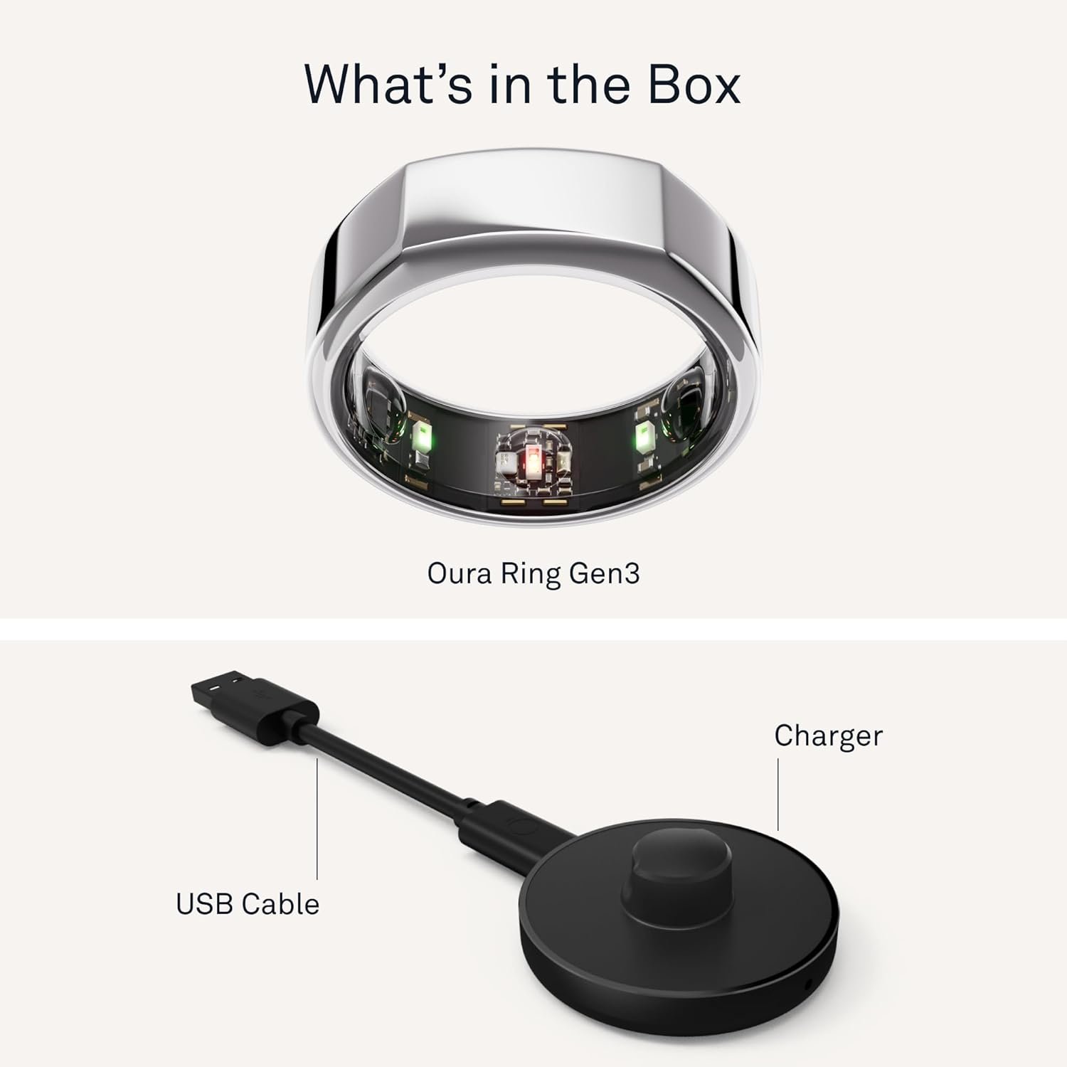 Oura Ring Gen3 Heritage: Smart Silver Size 11 Tracker! - Image 9