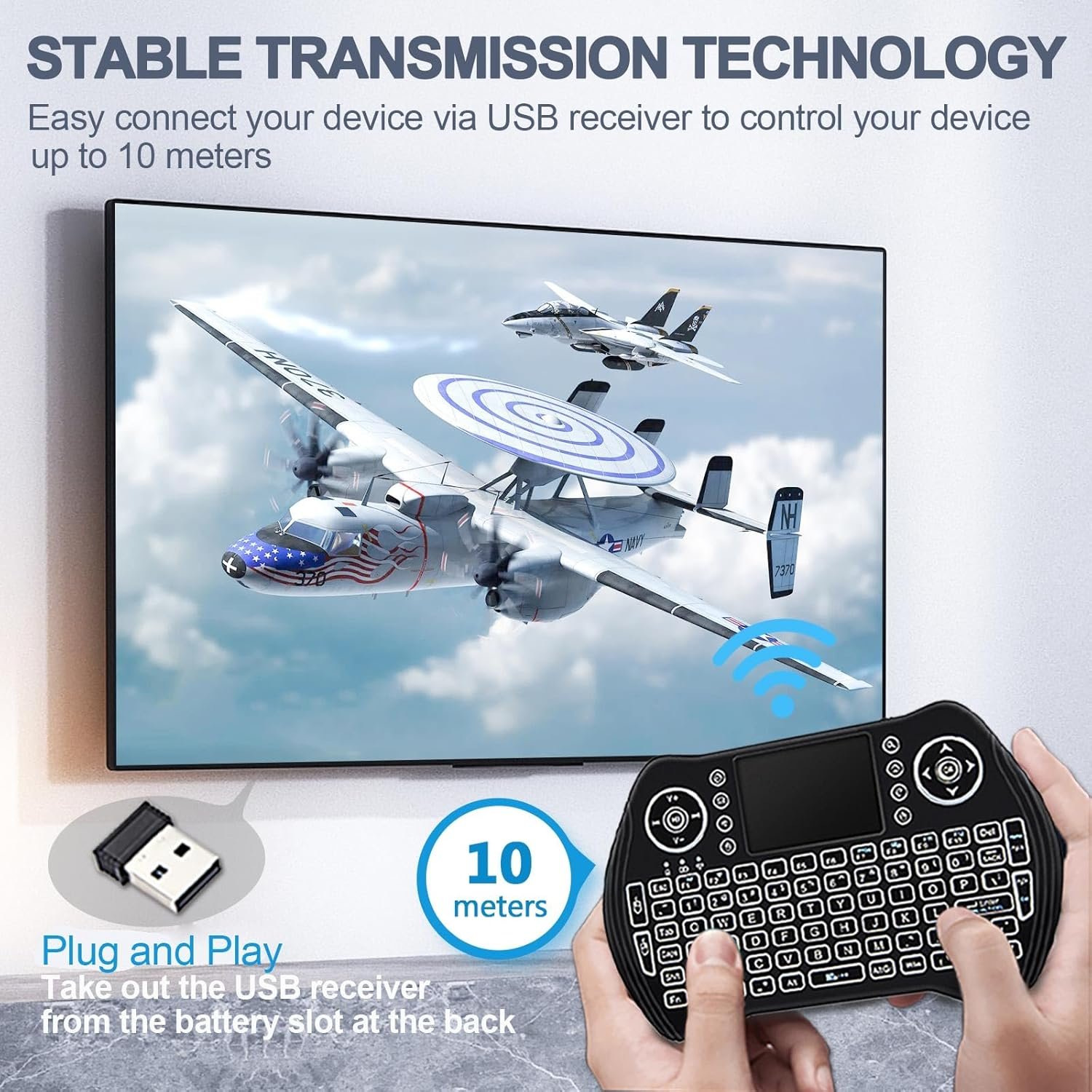 EasyTone Backlit Mini Keyboard & Touchpad: Perfect for All Devices! - Image 3