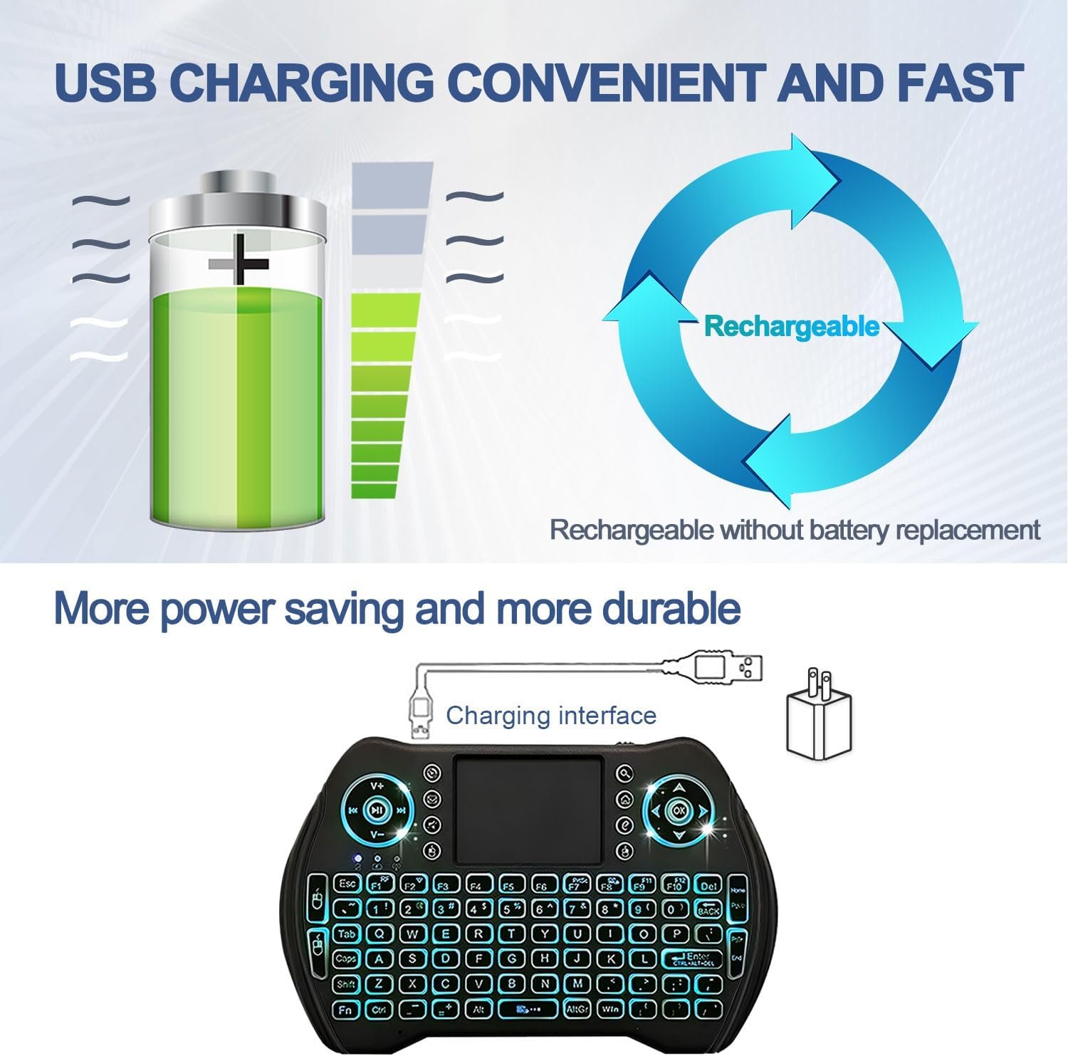 EasyTone Backlit Mini Keyboard & Touchpad: Perfect for All Devices! - Image 7