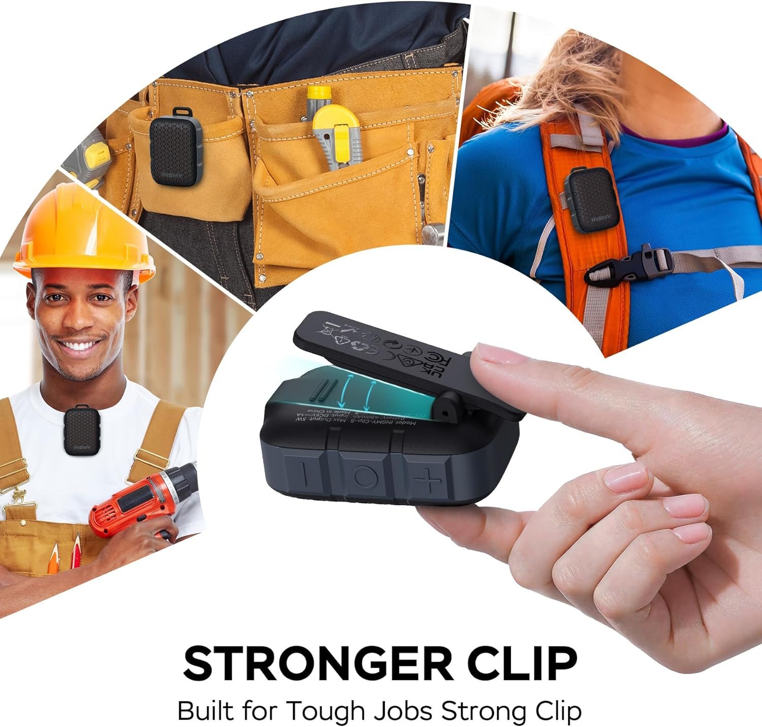 INSMY Bluetooth Speakers: Waterproof Clip-On Perfect for Golf! - Image 5