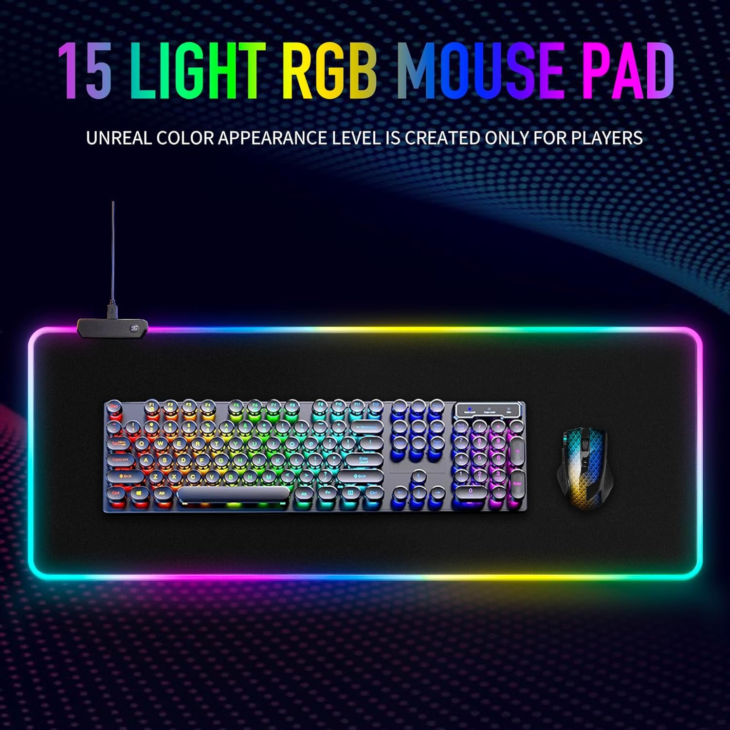 Ultimate RGB Gaming Mouse Pad: 15 Light Modes & Non-Slip Base! - Image 3