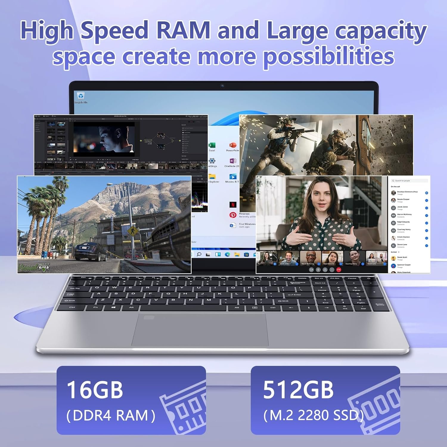Powerful 15.6" FHD Laptop: 16GB RAM, 512GB SSD & More! - Image 4