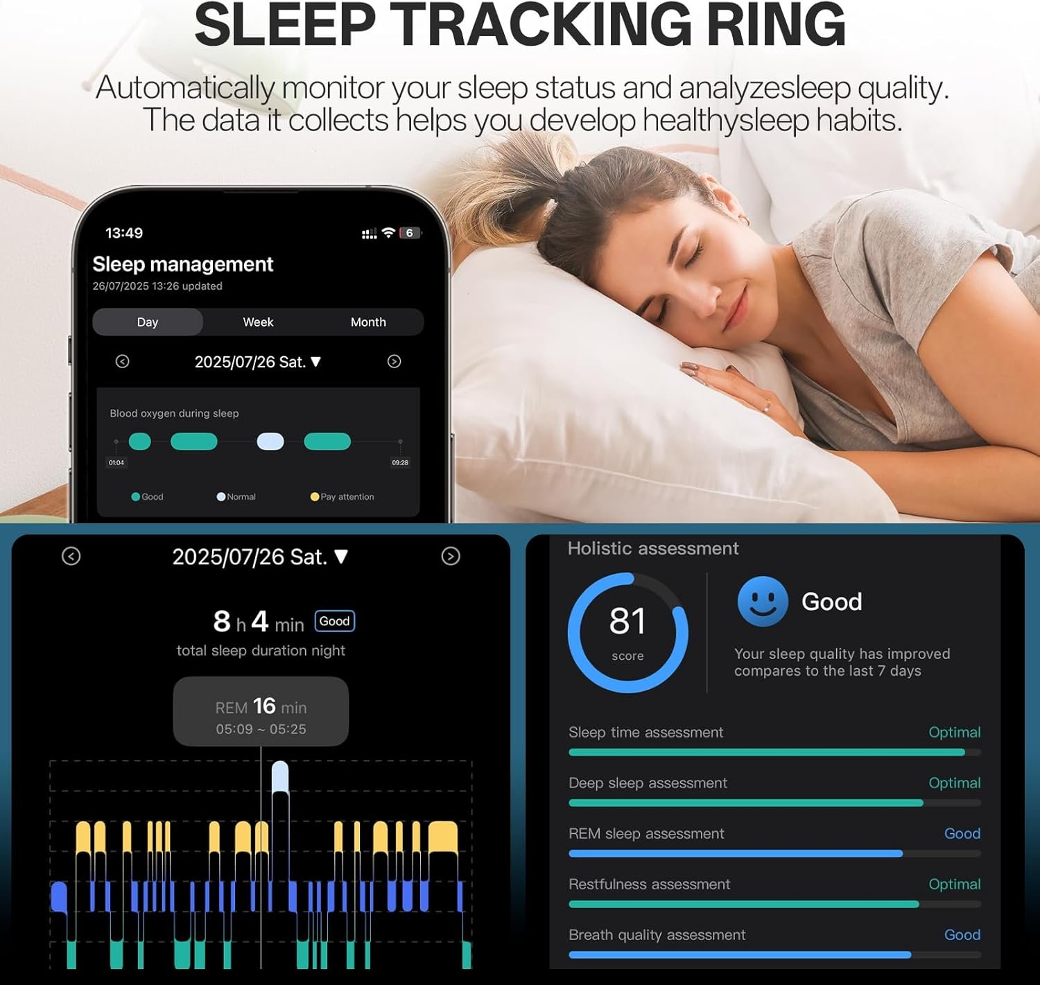 Smart Health Tracker Ring: Vibration Alerts & Body Temp Monitor! - Image 7