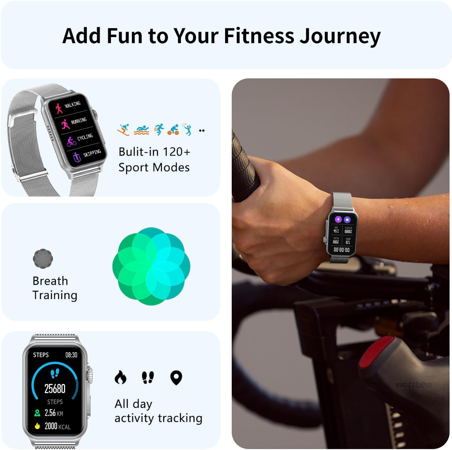 FITVII Nexa: Ultimate Fitness Tracker with Call & Health Monitor - Image 6