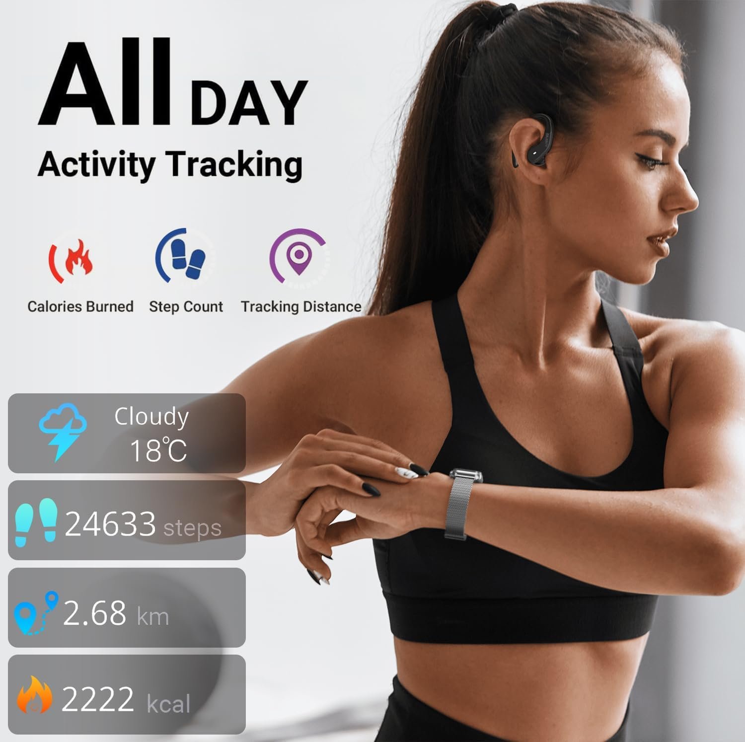 FITVII Nexa: Ultimate Fitness Tracker with Call & Health Monitor - Image 8