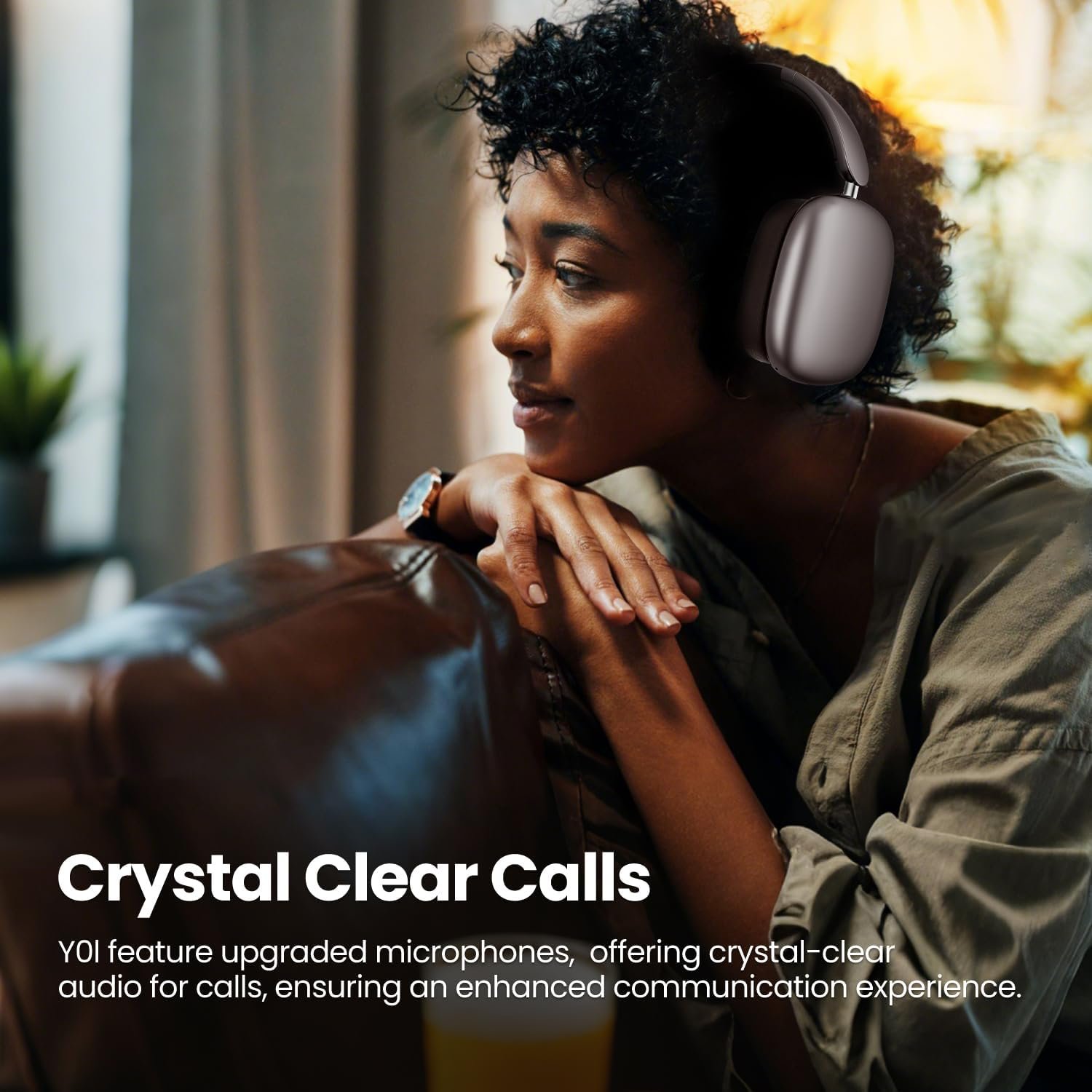 Y01 Wireless Over Ear Headphones: 48H Playtime & Noise Canceling - Image 6