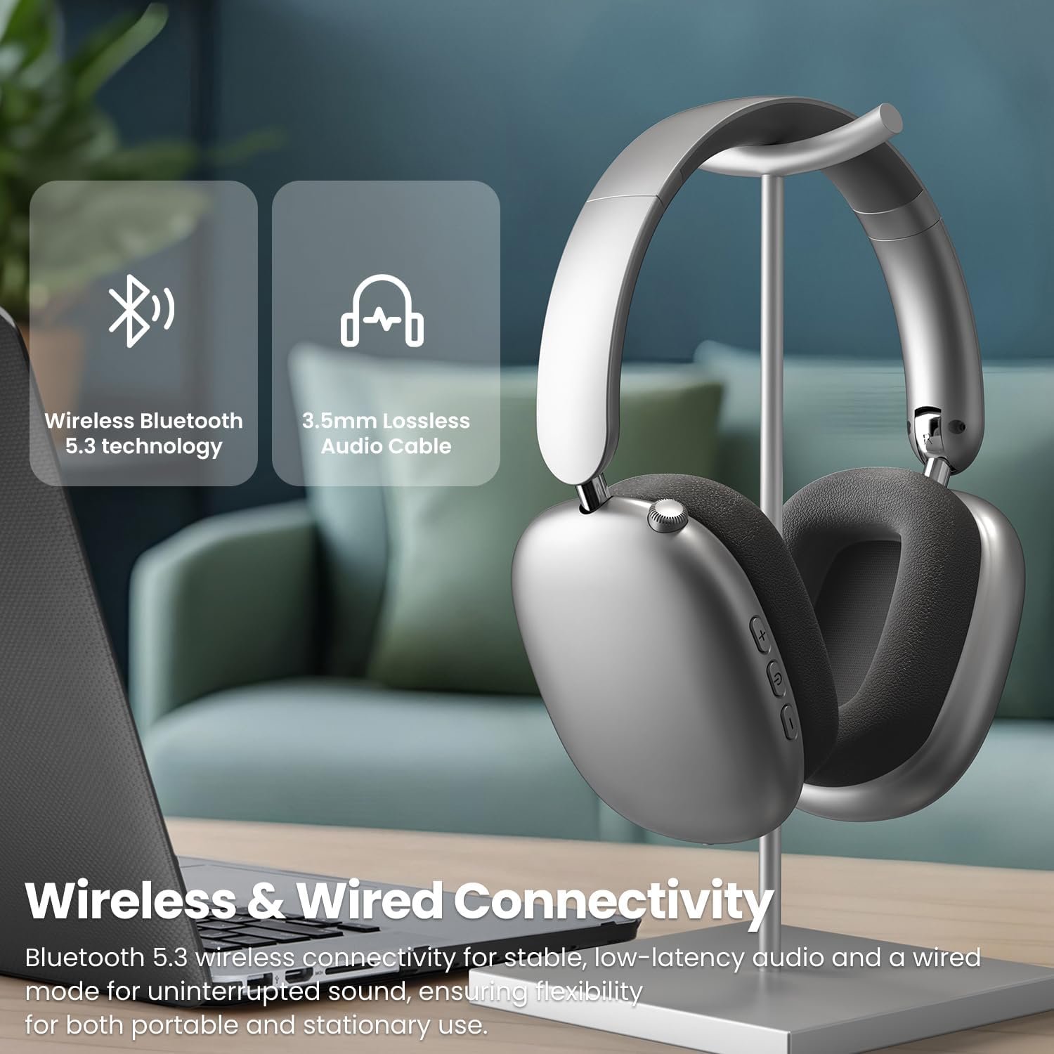 Y01 Wireless Over Ear Headphones: 48H Playtime & Noise Canceling - Image 7