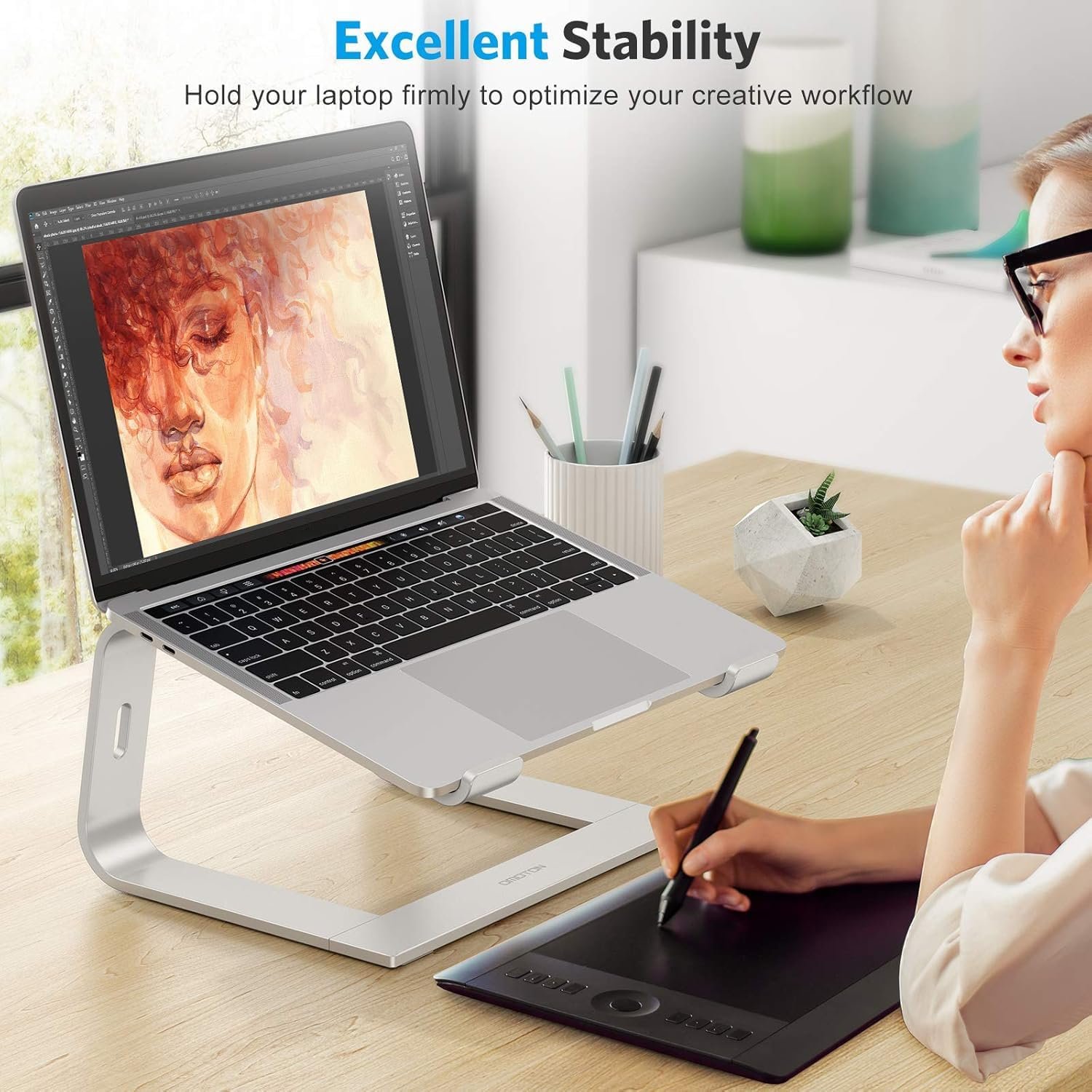 Elevate Your Workspace: OMOTON Detachable Laptop Stand - Image 4