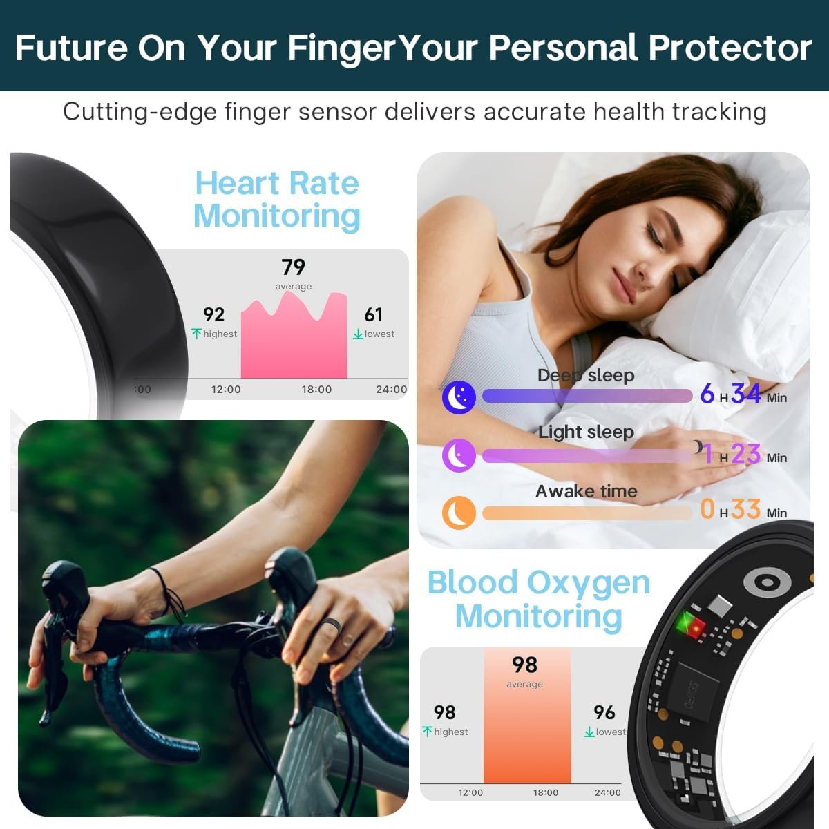 Smart Fitness Tracker Ring: Heart Rate, Sleep & More! - Image 3