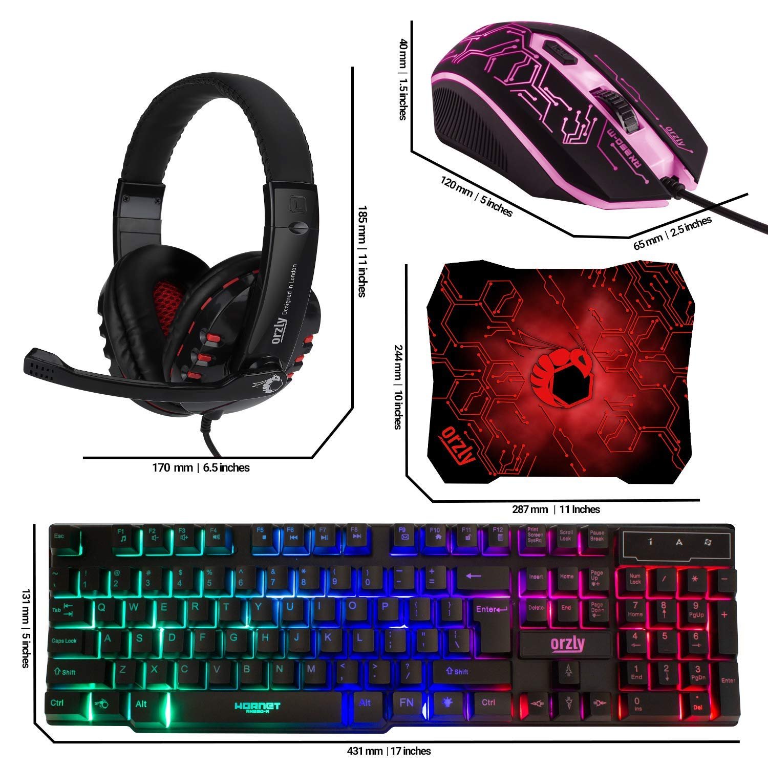 Ultimate Gaming Bundle: Hornet RX-250 - Key & Headset Set! - Image 8