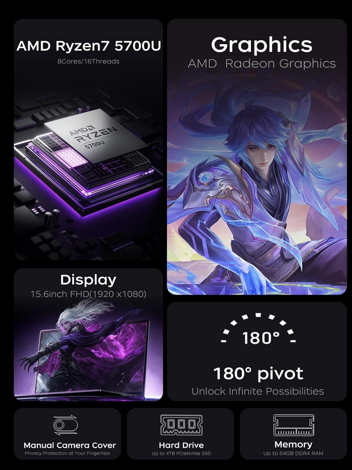 2025 Gaming Laptop: Ryzen 7, 16GB RAM, WiFi 6 – Power Up! - Image 4