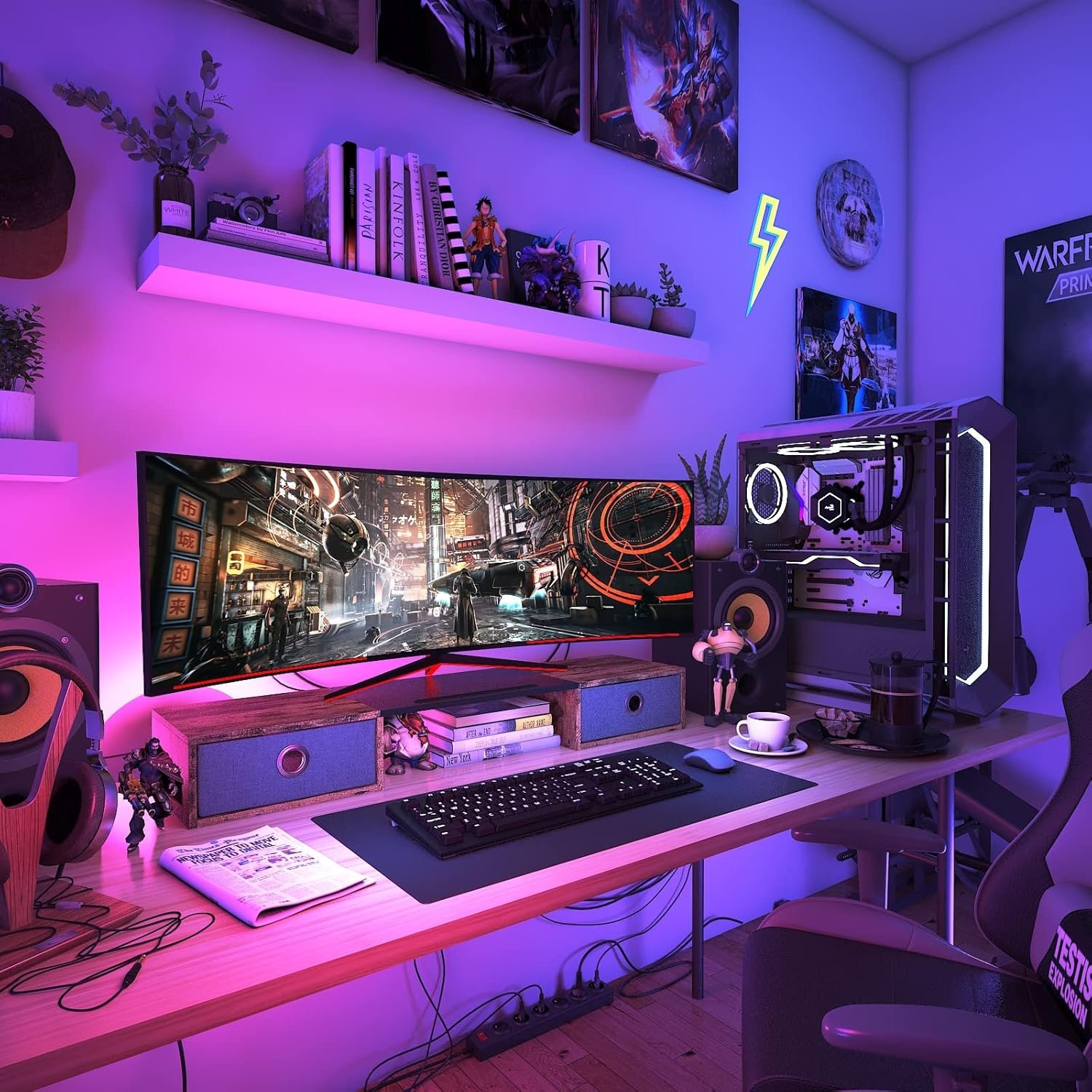 Maximize Space: WESTREE Dual Monitor Stand with Storage! - Image 6