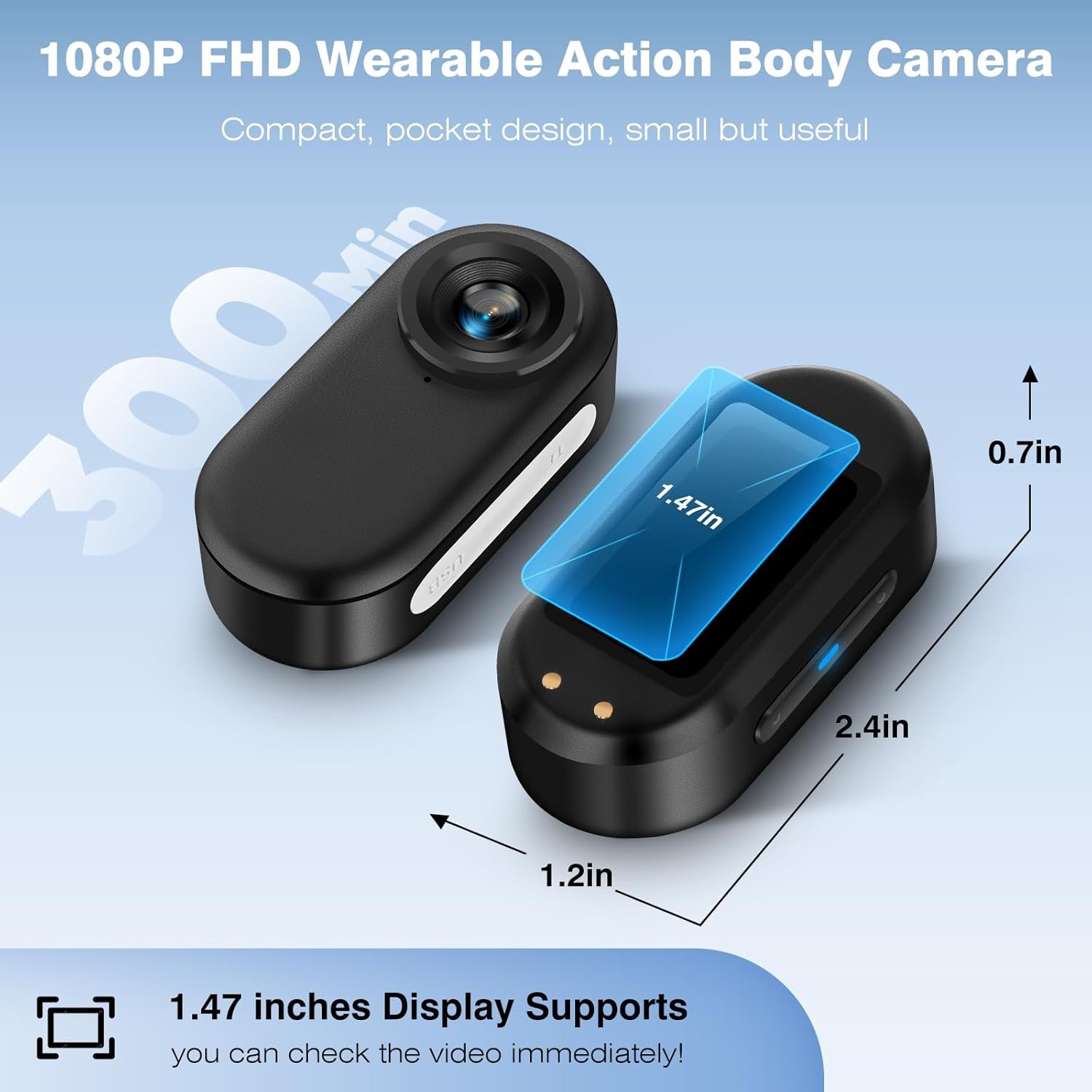 128GB Body Camera: Compact 1080P FHD for Every Adventure! - Image 3