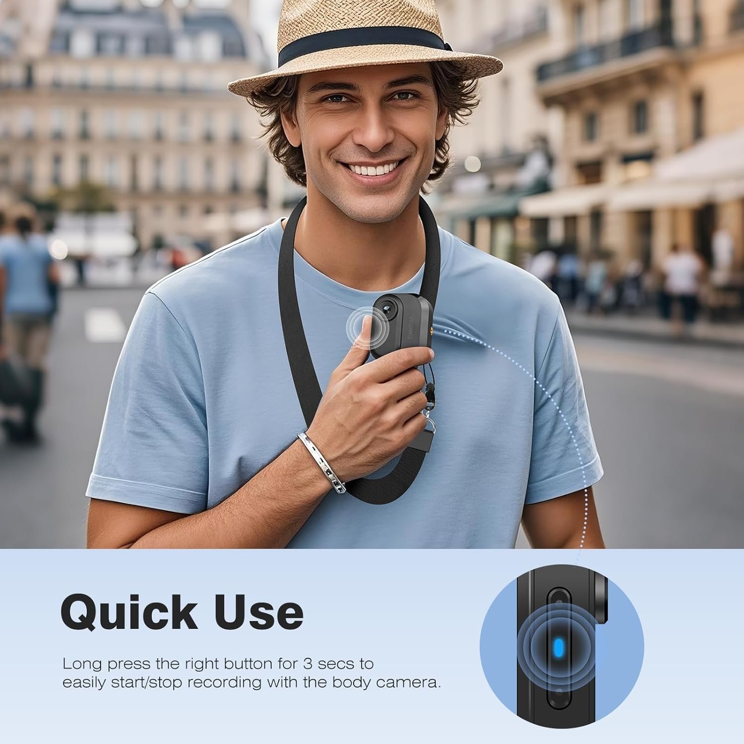 128GB Body Camera: Compact 1080P FHD for Every Adventure! - Image 5