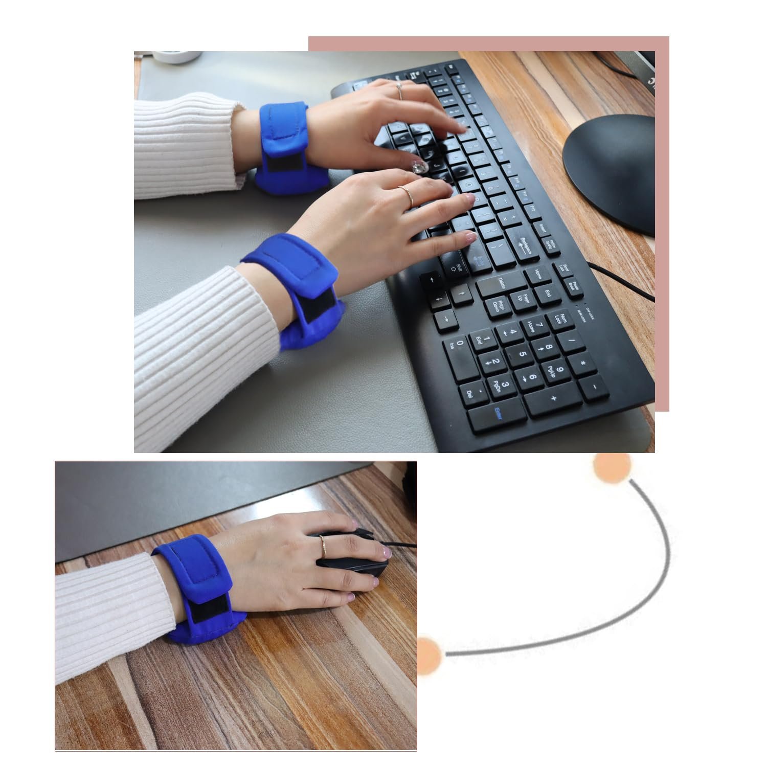 Relieve Pain with 2 Pack Wearable Mouse Wrist Rest Bands! - Image 6