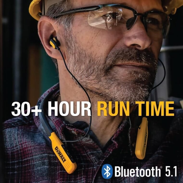 DEWALT Bluetooth Neckband Headphones: 30H Runtime & Noise Isolation! - Image 3