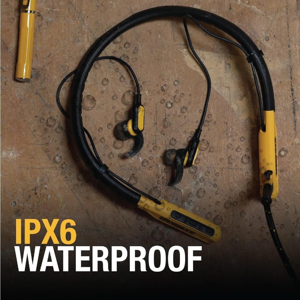 DEWALT Bluetooth Neckband Headphones: 30H Runtime & Noise Isolation! - Image 6