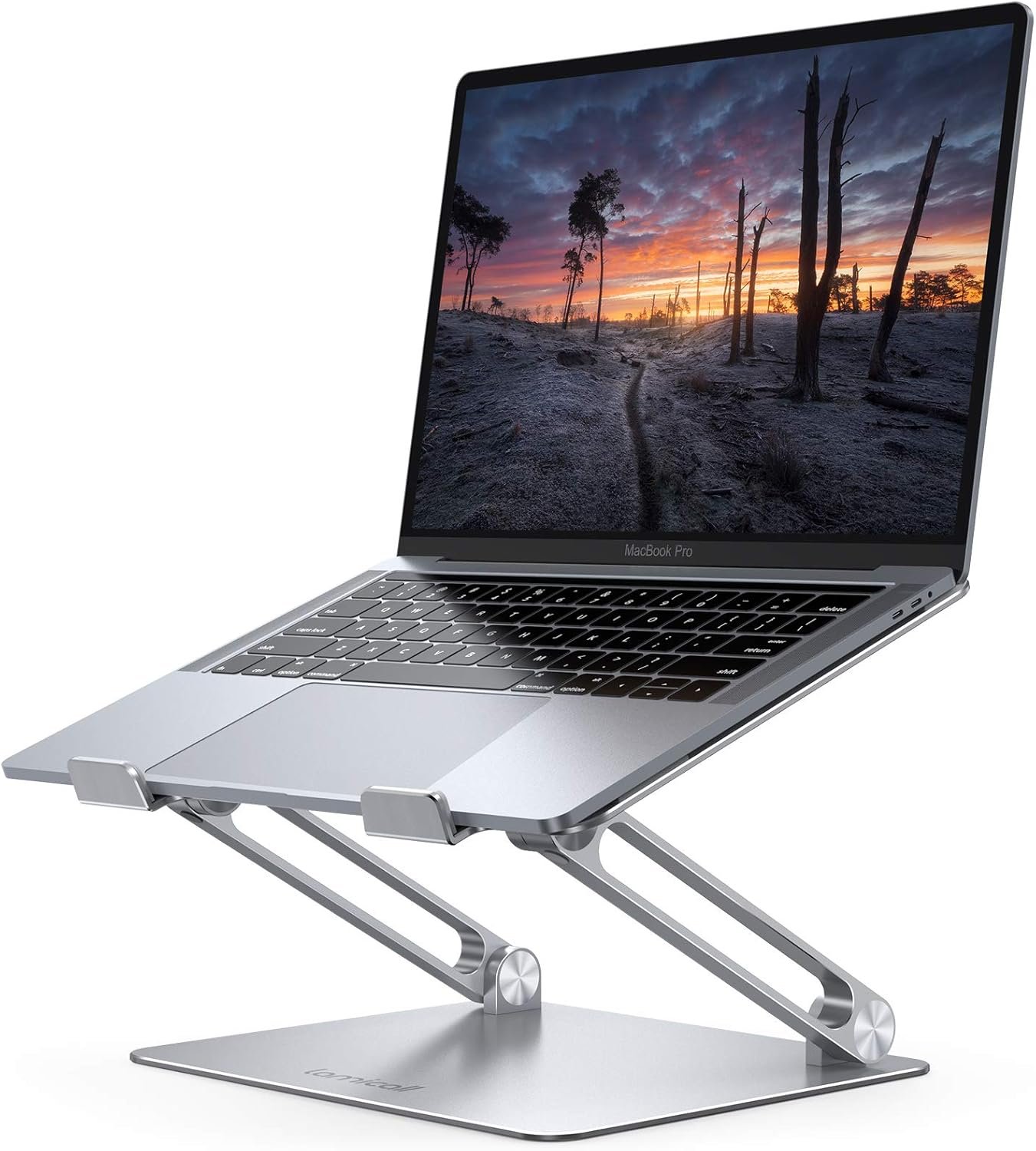 Elevate Comfort: Lamicall Adjustable Laptop Stand - Silver - Image 2