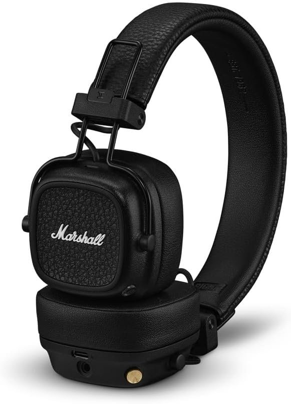 Marshall Major V: Ultimate Black Wireless Bluetooth Headphones - Image 2