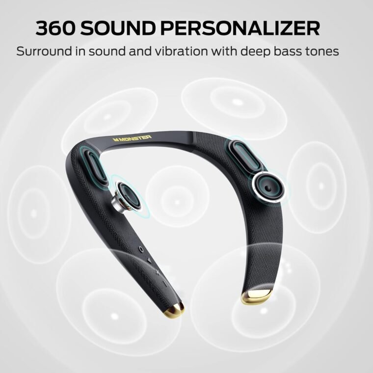Monster Boomerang Neckband Speakers: 15H Playtime & Waterproof! - Image 2