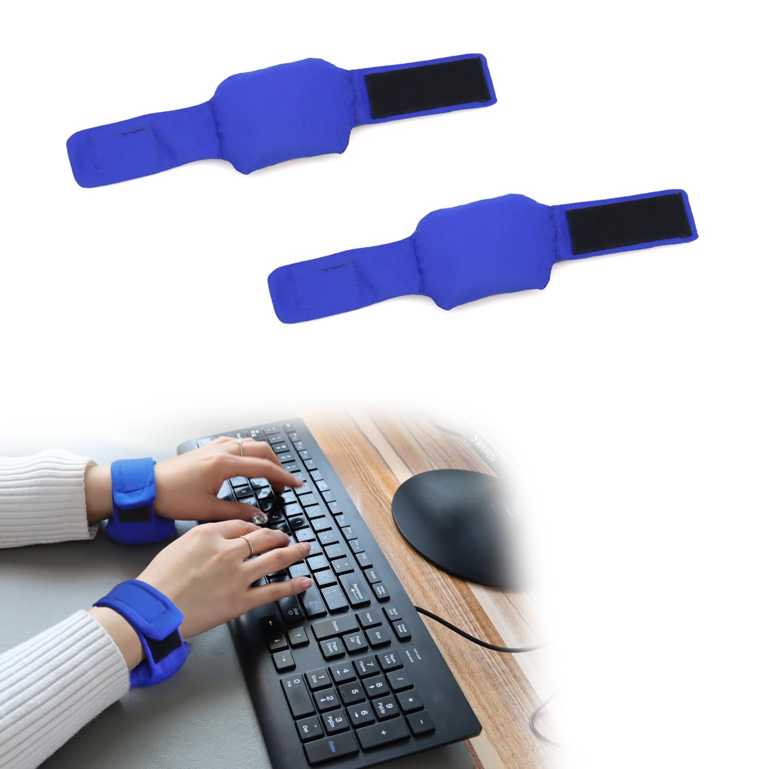 Relieve Pain with 2 Pack Wearable Mouse Wrist Rest Bands! - Image 2