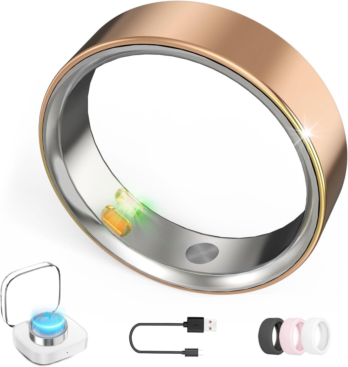 Smart Health Tracker Ring: Vibration Alerts & Body Temp Monitor! - Image 2