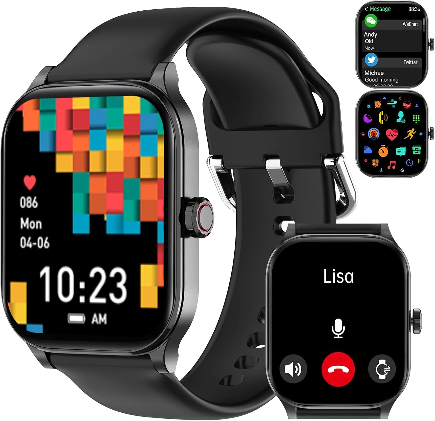 Smart Watch for All: Call, Track Health & Stay Active! - Image 2